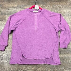 Zenana Outfitters Lilac Henley Pullover Top L/XL. NEW 🩷
